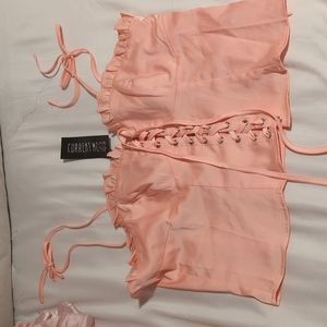 Dolls Kill Coral Corset Top